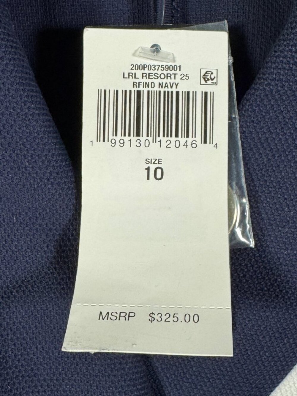 Lauren Ralph Lauren Blazer Womens 10 Navy Two Tone Double Breasted Pique $325 - Picture 4 of 13